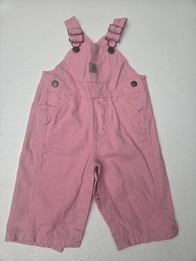 Carhartt Kids' Pink Canvas Overalls